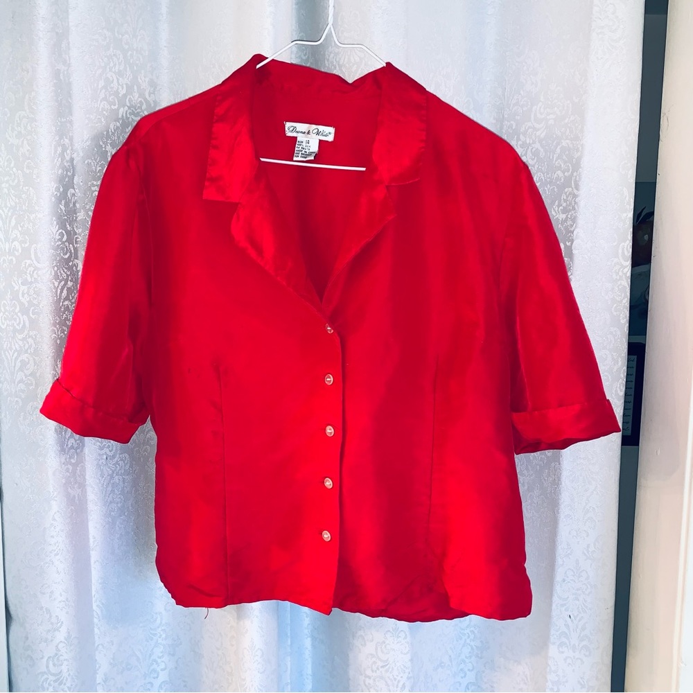 DEANE & WHITE Silk Blouse Sz: 14